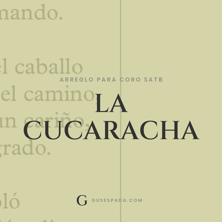 Portada de la partitura La cucaracha