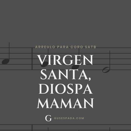 Portada de la partitura Virgen santa, diospa maman