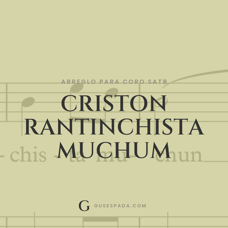Portada de la partitura Criston rantinchista muchum