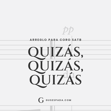 Portada de la partitura Quizás, quizás, quizás