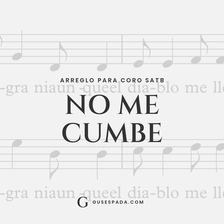 Portada de la partitura No me cumbe