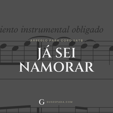 Portada de la partitura Já Sei Namorar