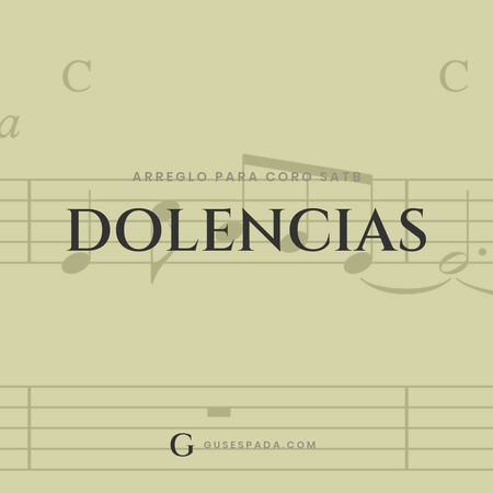 Portada de la partitura Dolencias