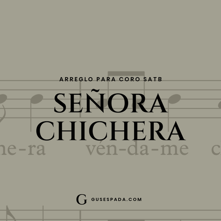 Portada de la partitura Señora chichera