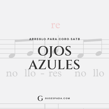 Portada de la partitura Ojos azules